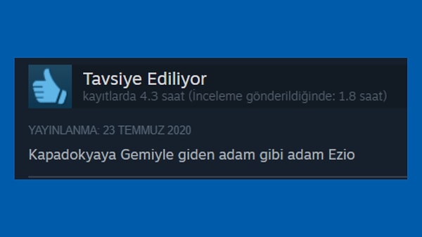 Ezio Nevşehir'e gitmek için gemiye bindiğinde dağlar saygısından geriye çekilerek denize yol vermişlerdir, bu bilgi her yerde yazmaz.