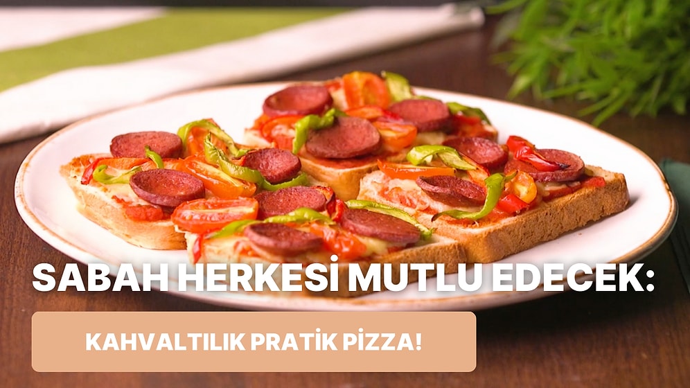 Sabahları Ne Yapacağını Bilemeyenlere: Kahvaltılık Pratik Pizza Nasıl Yapılır?