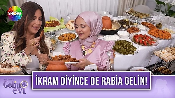 13. Show TV ekranlarında yayınlanan Gelin Evi programında yarışmacılar önce evlerini tanıtıp ardından el lezzetlerini göstermek için zengin ikramlar yapıyor. Günün sonunda puanlanan yarışmacılardan biri sosyal medya hesabından yapılan ikramlıkların yenmediğini açıkladı.