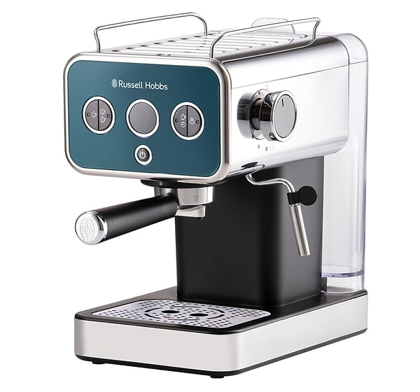 15. Russell Hobbs Espresso Makinesi Distinctions Paslanmaz Çelik Okyanus Mavisi