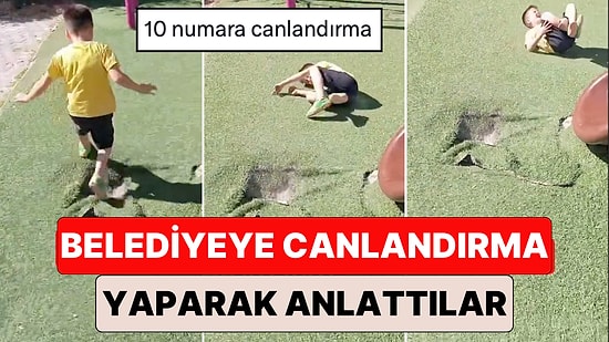 Parklarının Zemininin Düzeltilmesini İsteyen Minikler Belediyeye Durumu Canlandırma Yaparak Anlattı