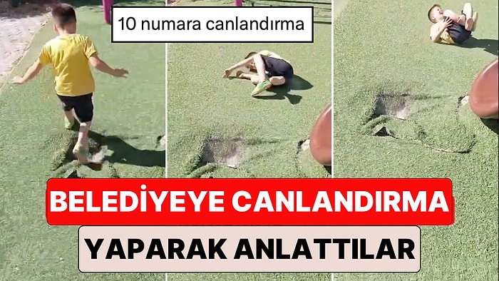 Parklarının Zemininin Düzeltilmesini İsteyen Minikler Belediyeye Durumu Canlandırma Yaparak Anlattı