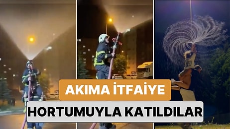 Çiftlerin Su Şişelerini Delerek Çektiği Akım Videosuna İki İtfaiye Eri İtfaiye Hortumuyla Dahil Oldu