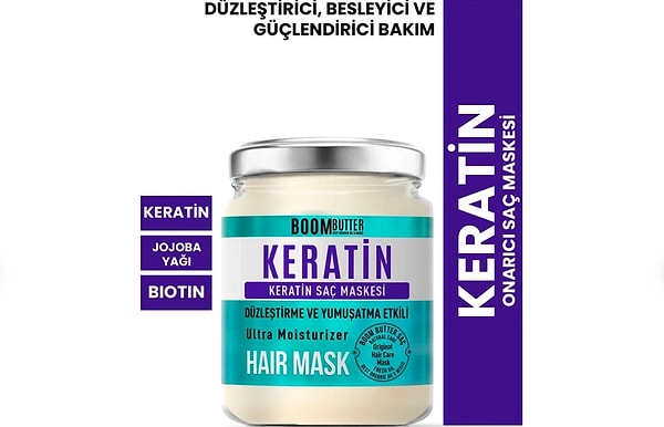 3. Yıpranan saçların bakımını yapan onarıcı keratin saç maskesi...