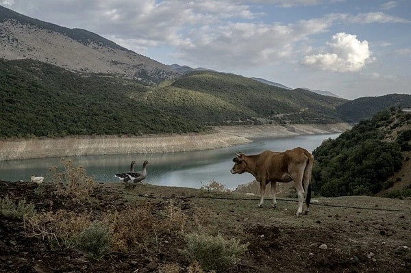 Atina'ya su sağlayan Mornos barajına yer açmak için Kallio köyü sakinleri, 40 yılı aşkın süre önce evlerini boşaltmak zorunda kaldı. Kuraklık nedeniyle barajın su seviyesi önemli ölçüde düştü. Bölgedeki birkaç ev ve bir okuldan geriye kalanlar yeniden gün yüzüne çıktı.