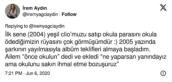 Mesele şimdi başlıyor, sene 2005 şarkının internette hızla yayılmasıyla İrem'e teklif gelmeye başlıyor! Aileden de "git şarkıcı ol" onayı çıkmıyor ama "ne yaparsan yap arkandayız, okulu ihmal etme yeter" uyarısıyla bir nevi onay çıkıyor.