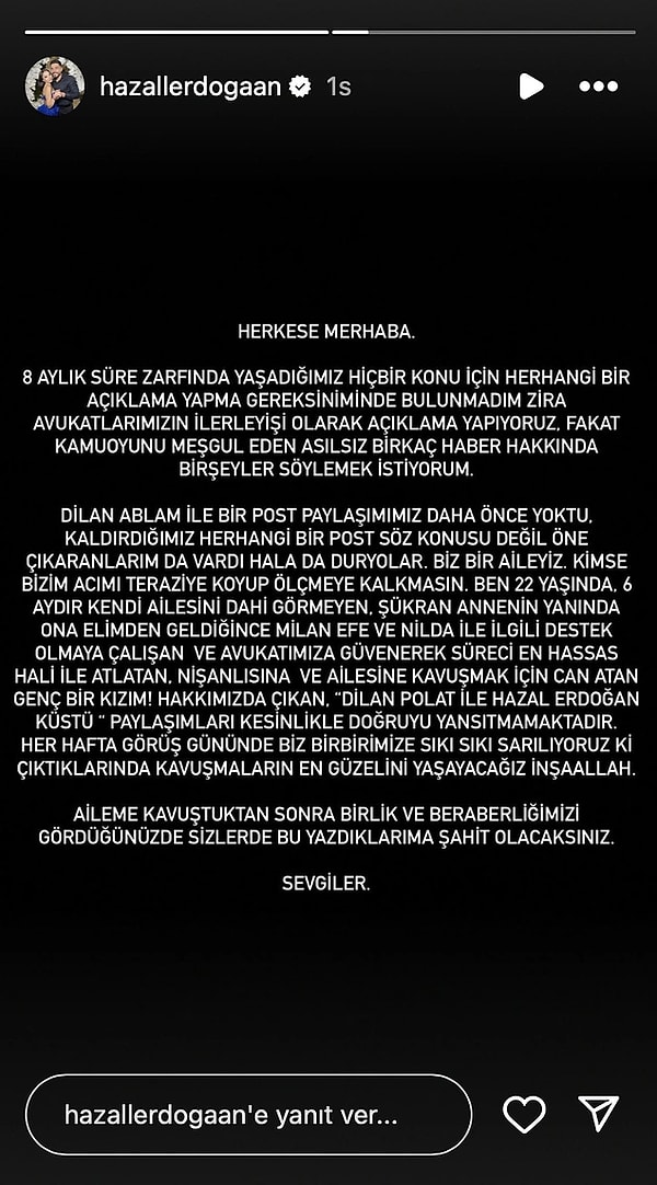 Konunun gündem olmasından sonra, Dilan Polat ile aralarının bozuk olduğu iddialarına ilk kez cevap veren gelin adayının açıklamaları çoğu kişiye geçmemişti.