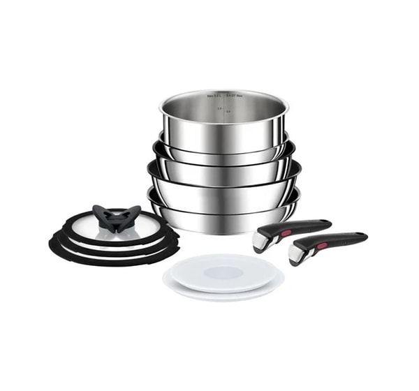 5. Tefal L97390 Ingenio Titanyum 6X Preference Büyük Tava ve Tencere Seti 12 Parça