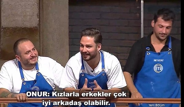 MasterChef Türkiye'de Onur ve Beyza arasında aşk olup olmadığı sık sık tartışma konusu olurken, Onur'un son bölümdeki tavırları "Kesinlikle aşk var!" dedirtti.