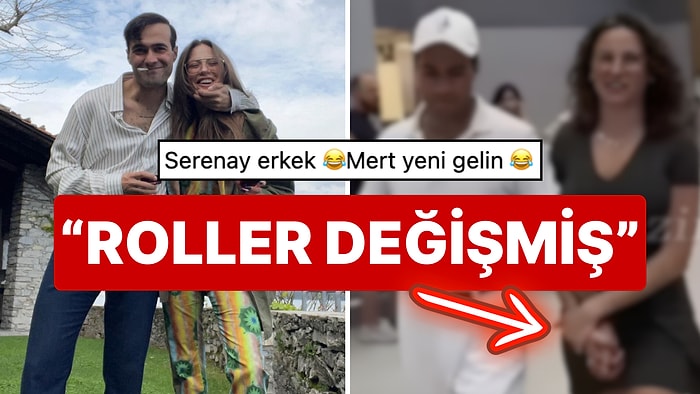 Tatilden Dönen Serenay Sarıkaya ve Mert Demir Çiftinin Havaalanındaki Sahiplenici Tutuşu Dikkat Çekti