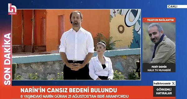 Halk Tv Muhabiri Ferit Demir canlı yayında, yakın akrabalarından bazılarının bu olayı bildiğini fakat sustuklarını söyledi.