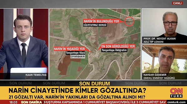 CNN Türk'ün Narin haberiyle ilgili yaptığı canlı yayına katılan isimlerden biri emekli Emniyet Müdürü Haydar Özdemir'di.