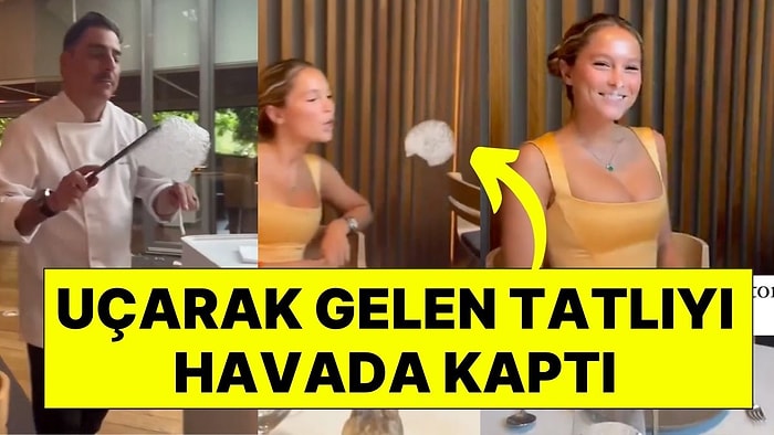 Uçarak Gelen Tatlıyı Havada Kaptı: 3 Yıldızlı Michelin Restoranının Bir Garip Tatlı Servisi Gündem Oldu