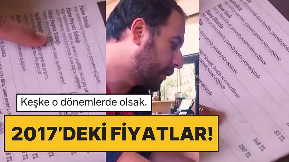 2017’de Lüks Bir Restorandaki Fiyatlar Günümüz ile Kıyaslandı