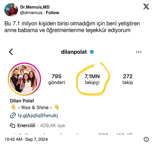 Dilan Polat'ı Instagram'da takip etmeyen X kullanıcıları adeta "İşte 'Enercii'" dedirtecek şekilde güçlerini birleştirdi ve şu paylaşımları yaptı: