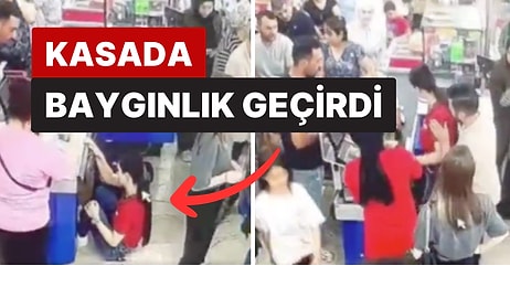 Zincir Market Çalışanı Baygınlık Geçirdikten Sonra İşine Devam Etti