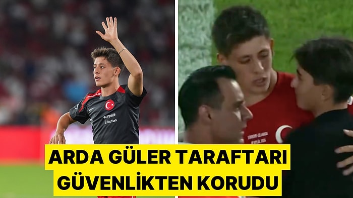 Sahaya Giren Taraftarı Güvenliğin Sert Müdahalesinden Arda Güler Korudu