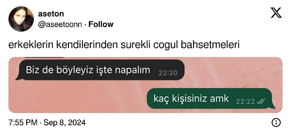 Kaç kişisiniz?