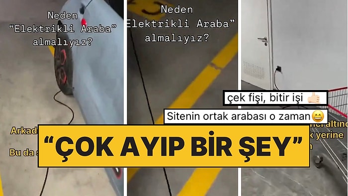 Elektrikli Aracını Şarj Etmek İçin Binaya Takan Araç Sahibine Komşudan Tepki Geldi: “Çek Fişi Bitir İşi”