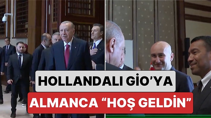 Cumhurbaşkanı Erdoğan'ın Hollandalı Giovanni van Bronckhorst'a Almanca "Hoş Geldin" Dediği Anlar Gündem Oldu