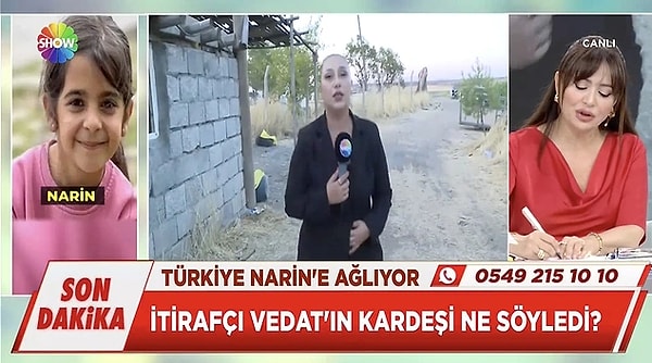 6. Narin'in cansız bedenine ulaşılmasının ardından ilk etapta çoğu aile ve akrabalardan oluşan 24 kişi gözaltına alınmıştı. İtirafçı Nevzat Bahtiyar ve amca Salim Güran'ın tutuklanmasının ardından Didem Arslan'la Vazgeçme ekibi Nevzat Bahtiyar'ın kardeşi Vedat ile görüştü.