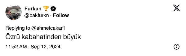 Gelin, Çakar'ın özrünün resmen kabahatinden büyük olduğunu düşünen sosyal medya kullanıcıları konuyu nasıl ele almış birlikte bakalım.