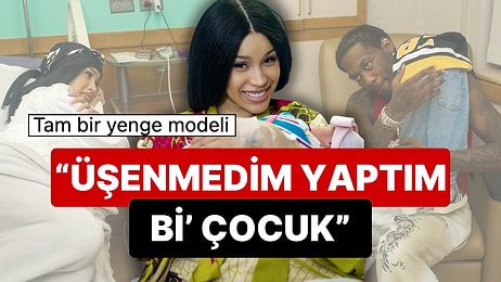 Cardi B Boşandığı Offset'ten Üçüncü Çocuğunu Kucağına Aldı: Rapçinin Hastane Pozları Dile Düştü