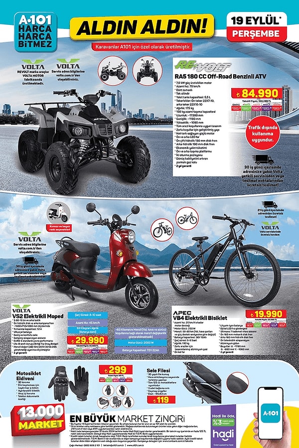 Volta Revolt 180 cc Off-Road Benzinli ATV 84.990 TL