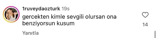 Serenay Sarıkaya'yı aşkı Mert Demir'e benzeten bazı kullanıcıların yorumları ise bu şekildeydi👇