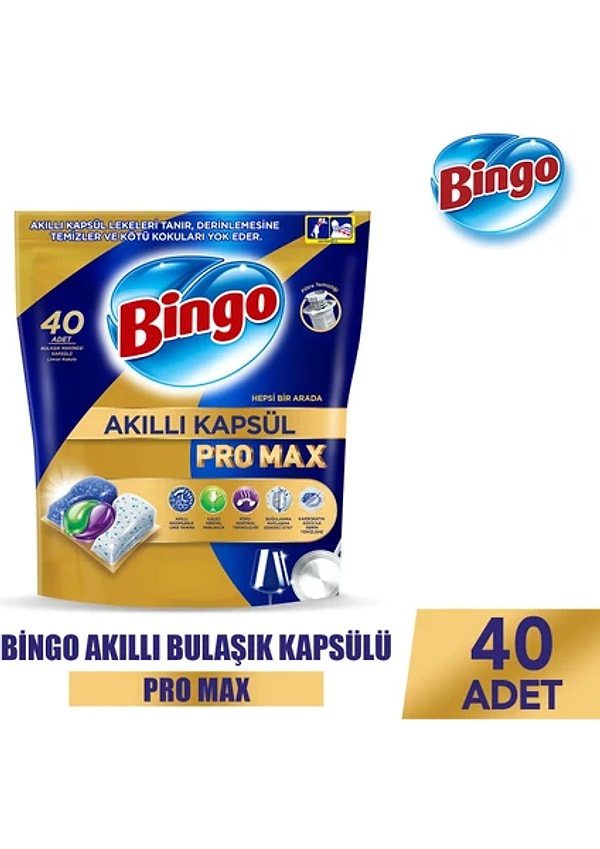 5. Bingo Akıllı Kapsül Pro Max Bulaşık Makinesi Deterjanı Tableti