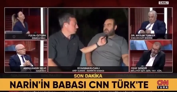 Arif Güran, konuşması esnasında özellikle Halk TV muhabiri Ferit Demir'i hedef aldı. Fulya Öztürk'ün sunduğu Akıl Çemberi'ne konuk olan baba, "Bu kadar da yalan haber olmaz" diyerek Ferit Demir'i eleştirdi.