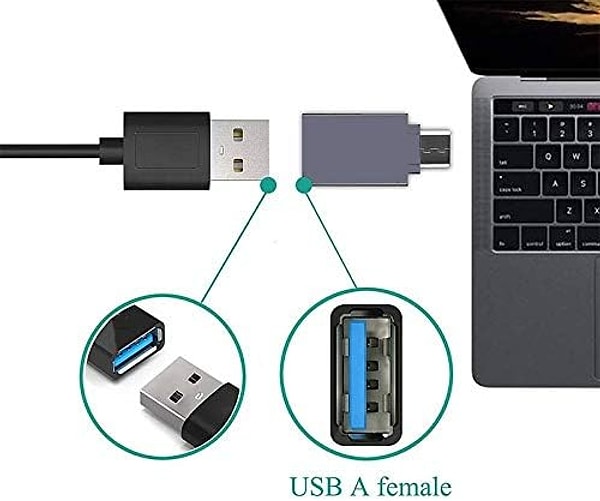 4. SYROX Type C USB 3.1 to USB 3.0 Dönüştürücü OTG Çevirici Adaptör