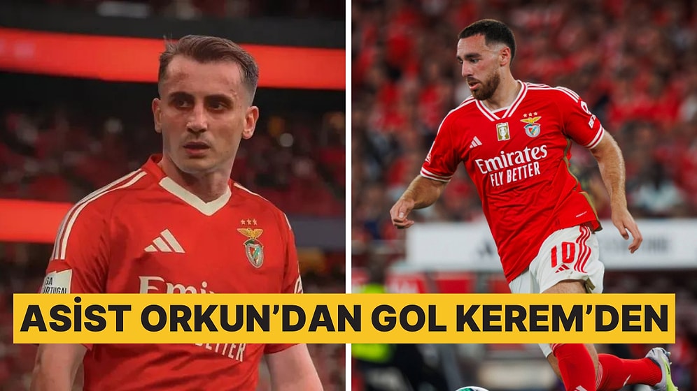 Kerem Aktürkoğlu, Benfica ile İlk Maçında Gol Sevinci Yaşadı