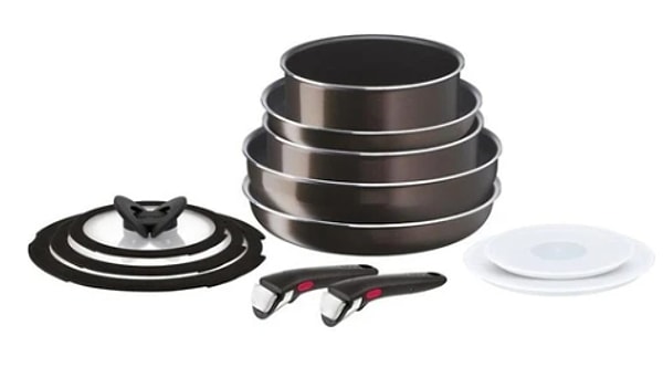 1. Tefal L15096 Ingenio Titanyum 2X XL Force Büyük Tava ve Tencere Seti 12 Parça