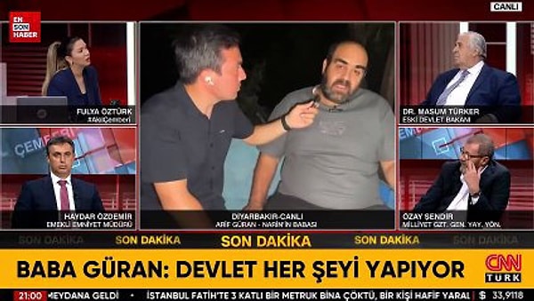 "Sen köyün 3-5 kilometre dışında röportaj yapıp bizi kötülüyorsun. Yazık değil mi? Biz insanız neticede" diyerek Halk TV muhabiri Ferit Demir'i hedef alan baba Güran'ın sözleri tepki çekmişti.