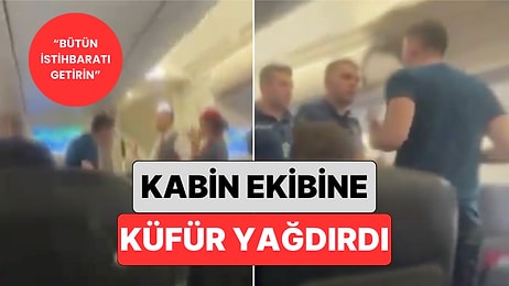 Bir Uçakta Yer Problemi Yaşayan Yolcu Tartıştığı Kabin Ekibine Ağıza Alınmayacak Küfür ve Hakaretler Savurdu