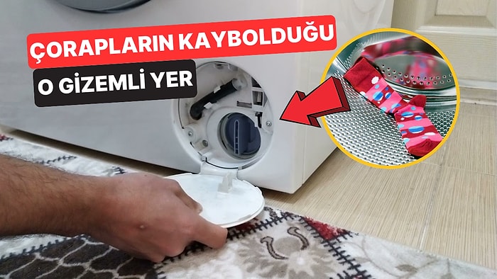 Çamaşır Makinesindeki Çoraplar Nasıl Kayboluyor? Meğer Sebebi Bu Küçük Kapaklarmış!