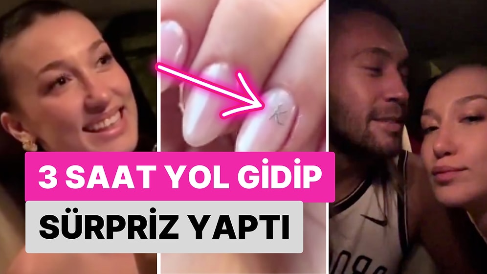 Sevgilisinin Baş Harfini Tırnağına Yazdıran Genç Kadın, 3 Saat Yol Gidip Sürpriz Yaptı!