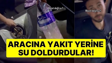 Aracına Yakıt Yerine Su Doldurdular! Arabası Bozulan Vatandaş Duruma İsyan Etti