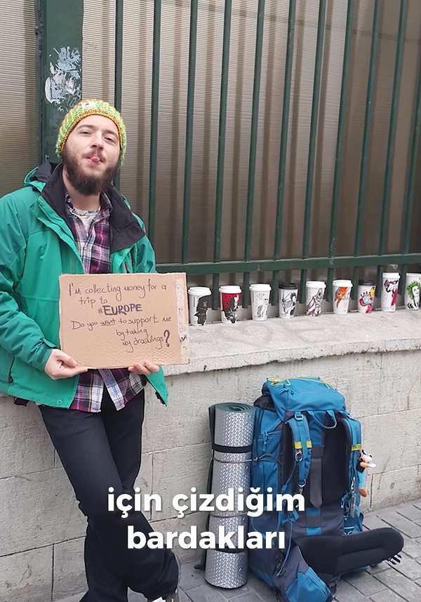 Bir yandan da bu serüvenini ve dahasını Instagram hesabından içerikler üreterek paylaşan Armağan, ilk olarak çizdiği 12 bardaktan 7’sini satarak yola çıktı.