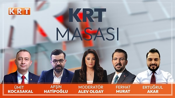 KRT TV ekranlarında Alev Olgay moderatörlüğünde KRT Masası yayını sırasında konuklar arasında tartışma yaşandı.