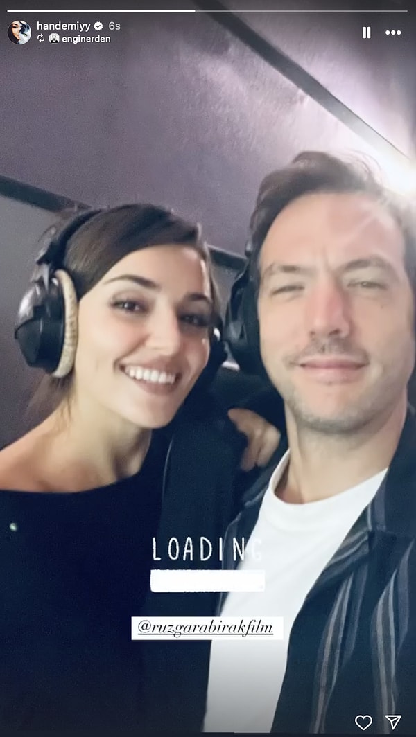 Hande Erçel, yeni filmi için bir hazırlıklardaydı.