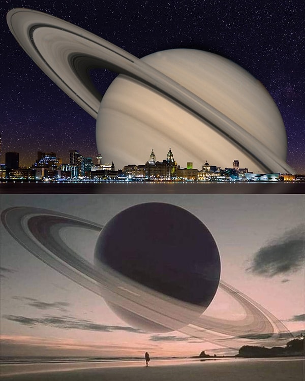 If Saturn were as close to Earth as the Moon, this is how it would look!