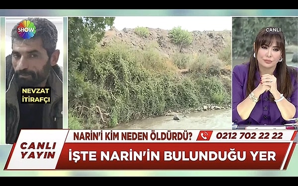 Didem Arslan Yılmaz Vazgeçme programında Narin'in cesedinin bulunduğu yeri gösterdi. Muhabir dereye girdi, "İtirafçı Narin'i tek başına taşımış olamaz. Akıntıda bile durmak çok zor" diye konuştu.