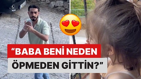 Baba ve Minik Kızın Tatlı Anları İçinizi Isıtacak! "Baba Beni Neden Öpmeden Gittin"