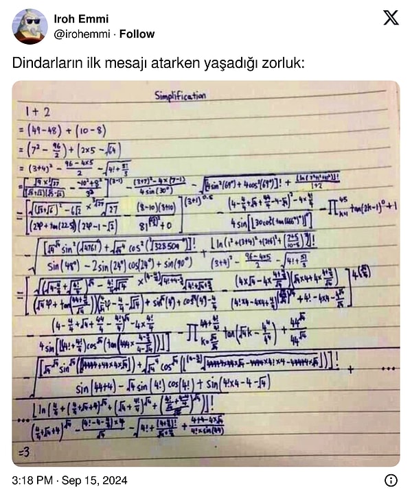 Bu paylaşım da dindar veya kendini muhafazakar olarak tanımlayan kişilerin ilk mesajı atarken yaşadığı zorluklara bir gönderme niteliğindeydi.