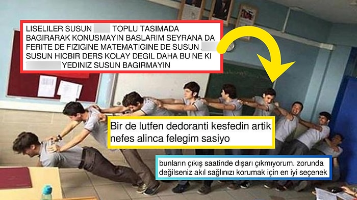 Dışarıda Karşılaştığı Liselilerin Davranışları Yüzünden Adeta Sinir Küpüne Dönüşen Kullanıcı Tepki Çekti