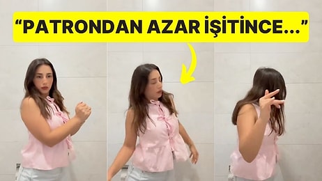 Patronundan Azar Yedikten Sonra Tuvaletteki Dans Rutinini Paylaşan Genç Kadın Güldürdü: "Kiram 22 Bin Oldu"