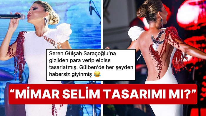 Gülşah Saraçoğlu'nun Gülben Ergen İçin Tasarladığı 'Hançer' Detaylı Elbise Goygoycuların Diline Fena Düştü!