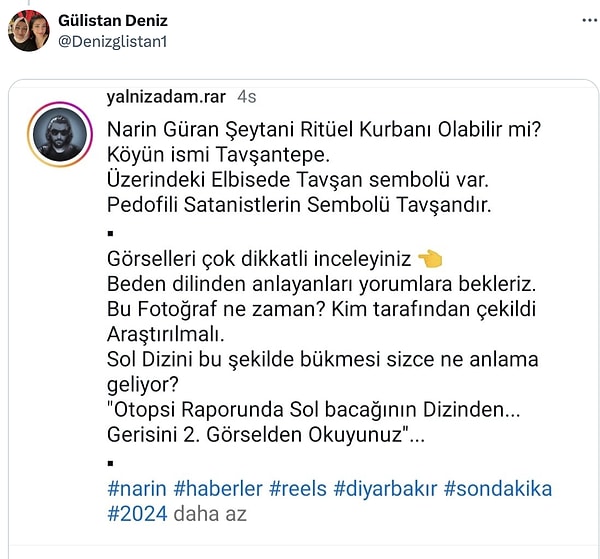 Kimileri de bu cinayetin şeytani bir ritüel olduğunu savunuyor.